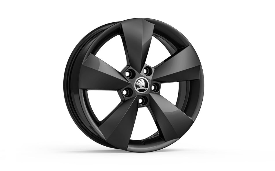 Ruota Invernale Completa Skoda Kamiq/Scala-Cerchio in lega Nanuq Black-Pneumatico Continental Winter Contact TS 870 195/60 R16 89H