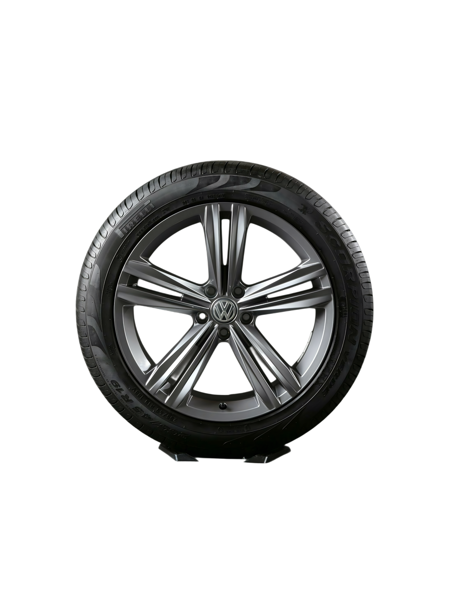 Ruota Invernale Completa Volkswagen T-Cross -Cerchio in Lega Sebring- Pneumatico 205/55 R 17 91H- Continental Winter Contact TS 870 P